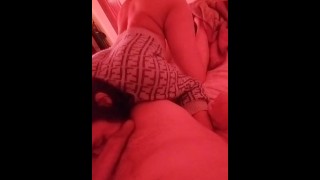 I suck my stepmom's pussy while she talks on the phone. Part 2. She likes me to fuck her pussy