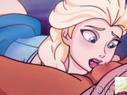 Preview 2 of Frozen Elsa x Honeymaren have sex uncensored hentai