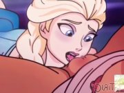 Preview 3 of Frozen Elsa x Honeymaren have sex uncensored hentai