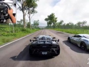 Preview 5 of Lamborghini Hurricane STO & Ferrari 488 Pista| For za Horizon 5 | Thrustmaster T300RS gameplay