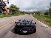 Preview 6 of Lamborghini Hurricane STO & Ferrari 488 Pista| For za Horizon 5 | Thrustmaster T300RS gameplay
