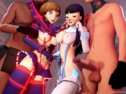 Preview 4 of Chie And Yukiko Gets Gangbang While Cosplaying Ryuko and Satsuki[Persona] [SFM]