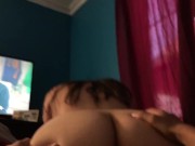 Preview 6 of Reverse cowgirl Latina ass clapping