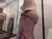 Preview 1 of I GOT FATTER! TRYING ON TIGHT CLOTHES WHILE BEING TEASED! (Feedee BBW weight gain)