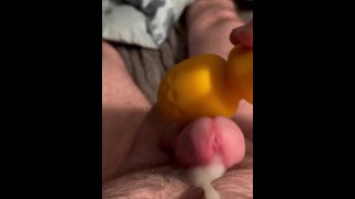 Solo play with mini wand loud orgasm