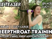 Preview 1 of Treepthroat Training by Lucy LaRue LaceBaby FREE Teaser