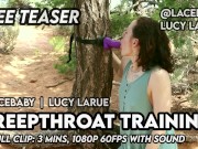 Preview 3 of Treepthroat Training by Lucy LaRue LaceBaby FREE Teaser