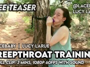 Preview 5 of Treepthroat Training by Lucy LaRue LaceBaby FREE Teaser