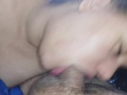 Preview 6 of best porn blowjob you'll ever see, this ebony teenager knows how to destroy a dick🍆😵‍💫😋🥛💦💦🤤