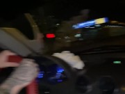 Preview 2 of WE GO ON A TRIP WITH MY HORNY FRIENDS AND WE FUCK THE DRIVER, THREESOME IN THE CAR