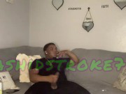 Preview 1 of RashidStroke713 No Nut November Edging while smoking & Oiling his BBC he almost failed the assignmen