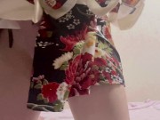 Preview 3 of I was so excited that I wet twice///Oiran cosplay masturbation♡Japanese girl