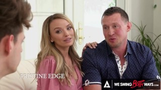 WE SWING BOTH WAYS - Stacked Pristine Edge & Her Husband Spice Up Their Sex Life With A Bisexual Guy