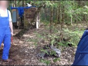 Preview 2 of Schamloser Dreier! Von Obdachlosen im Wald abgefickt - LIA-AMALIA