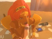 Preview 5 of Urbosa sucks and rides Link - Zelda Breath of the Wild