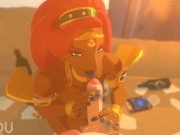 Preview 6 of Urbosa sucks and rides Link - Zelda Breath of the Wild