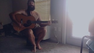 Live and uncut playing guitar naked dirty easy