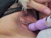 Preview 6 of Japanese bbw drips pussy juice using tiny dildo /I need bigger toy ...