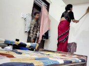 Preview 2 of Dirty House maid having sex with Indian house owner to seduce by her panty
