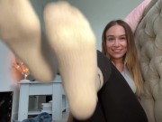 Preview 1 of Foot Fetish Dirty Talk, Foot Humping And POV Footjob