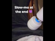 Preview 1 of POV big dick slow-mo masturbation cumshot after magic wand and fleshlight toys, moaning catboy