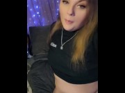 Preview 2 of Solo bbw milf tribute self play clear dildo