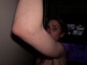 Preview 1 of RANDOM stranger MADE her cum at a gloryhole
