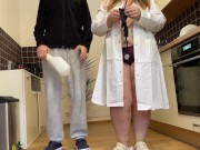 Preview 1 of Role-playing of lustful fat sexy mother-in-law into a female doctor