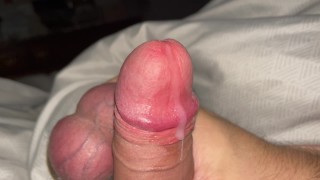 Squeezed BALLS makes COCK drip and shoot PRECUM