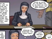 Preview 1 of Black Devotion part 3 - Nun's First Time Tasting sperm - Interracial Face Cum on construction site