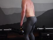 Preview 1 of Fitness then Fleshlight (very horny male naked workout)