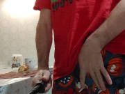 Preview 1 of Bachelor's breakfast and jerked dick 🌶️