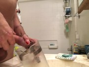 Preview 6 of stripy long socks pee and glass ass plug