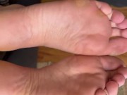 Preview 1 of Cum shot on my thick soles