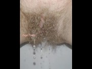 Preview 1 of Sensual Slow Motion Piss by Mega Hairy Pussy Up Close