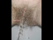 Preview 2 of Sensual Slow Motion Piss by Mega Hairy Pussy Up Close