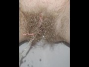 Preview 3 of Sensual Slow Motion Piss by Mega Hairy Pussy Up Close