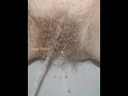 Preview 4 of Sensual Slow Motion Piss by Mega Hairy Pussy Up Close