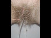 Preview 5 of Sensual Slow Motion Piss by Mega Hairy Pussy Up Close