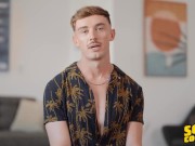 Preview 1 of SEAN CODY - Phoenix Sheds His Clothes And Strokes His Long Curved Cock Until He Cums On The Bed