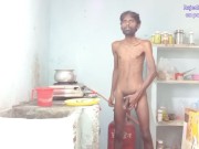 Preview 6 of Rajeshplayboy993 cooking curry nude in the kitchen part 2 and masturbating cock naked