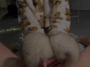 Preview 3 of fur fetish teddy gives handjob, blowjob and fursex - furcouple francis & alessia