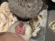 Preview 6 of fur fetish teddy gives handjob, blowjob and fursex - furcouple francis & alessia