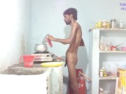 Preview 4 of Rajeshplayboy993 cooking curry part 3, showing ass, fingering ass hole, masturbating cock & cumming