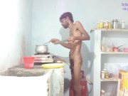 Preview 6 of Rajeshplayboy993 cooking curry part 3, showing ass, fingering ass hole, masturbating cock & cumming