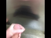 Preview 1 of Cumming in a public bathroom