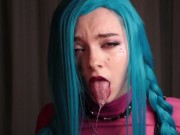 Preview 6 of Ahegao doesn't leave Jinx's face