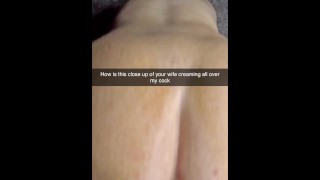 Another Cheating Wife Fucks Bull and sends to her Husband on Snapchat