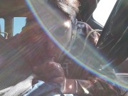 Preview 4 of Public road head blowjob in the car