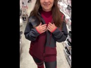 Preview 2 of Flashing tits in public store!